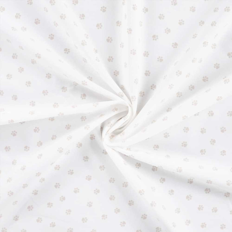Cotton - Mini Paws ecru