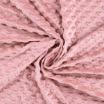 minky - coeurs en relief roses