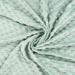 minky - Coeurs en relief menthe
