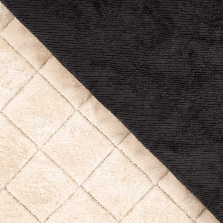 corduroy stepper - black