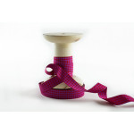 Woven ribbon - Staaars lila-rot