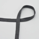 Flat Cotton 15mm dark grey melange (qt661)