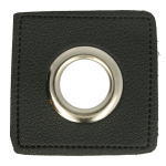 Eyelet patches - black / silver