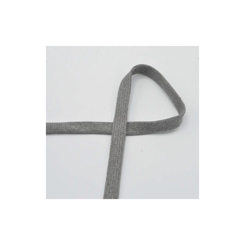 Flat Cotton 15mm light grey melange (qt651)