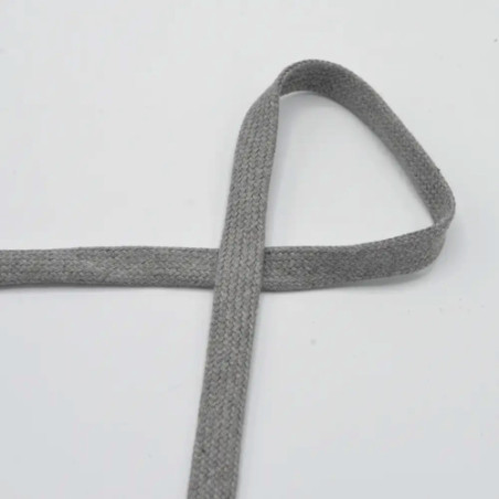 coton tissé 15 mm gris clair chiné (qt651)