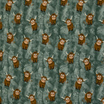 french terry - Mrs Mint Design - Holy Cow forest green