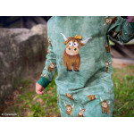 french terry - Mrs Mint Design - Holy Cow forest green