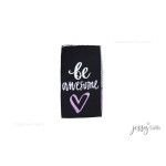 Woven label - be awesome black
