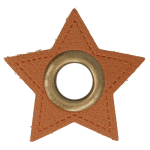 Eyelet patches Star brown 8mm bronze