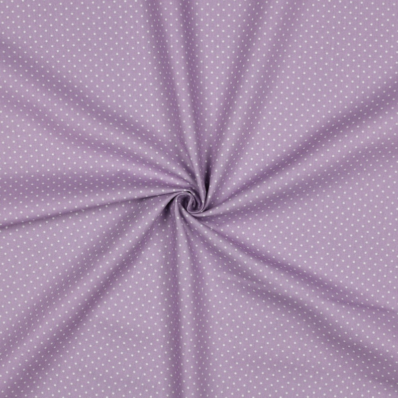 Leftover - Cotton - dots lilac / white 67cm