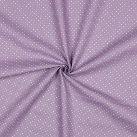 Leftover - Cotton - dots lilac / white 67cm
