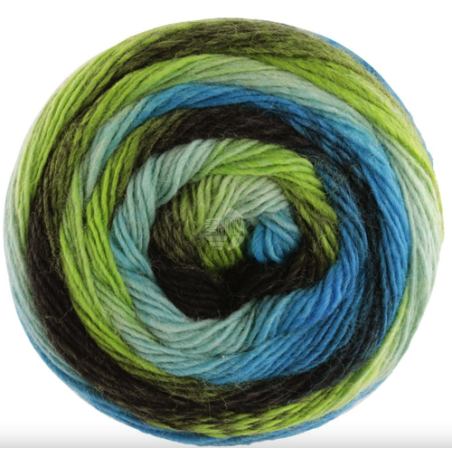 Lana Grossa - Meilenweit 100 Color Mix Multi moss green/jade/turquoise (8015)