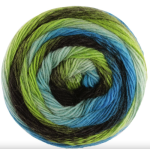 Lana Grossa - Meilenweit 100 Color Mix Multi moosgrün/jade/türkis (8015)