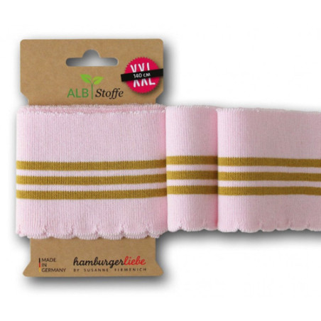 Cuff me Bliss - light pink / mustard