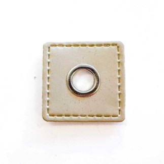 Patchs à œillets - perle 8 mm argent