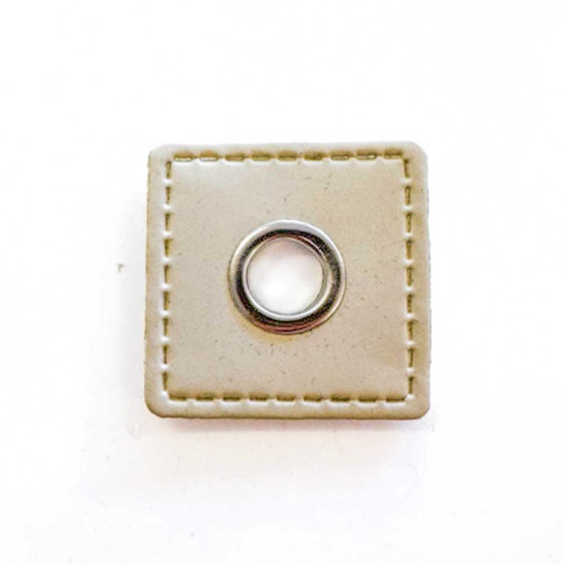 Patchs à œillets - perle 8 mm argent