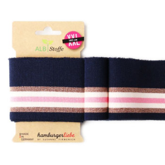 Cuff me Glam - navy / copper / ecru / pink