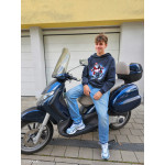 french terry - Thorsten Berger - Winter Moods - Santa blue 85cm