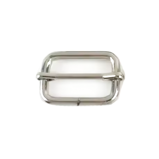 Belt adjuster 30mm round silver
