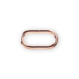 Oval ring 30mm rose gold