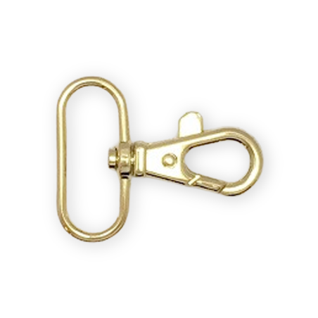 Mousqueton ovale doré 32 mm