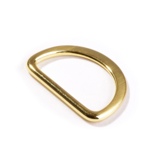 D-ring 25mm flat gold