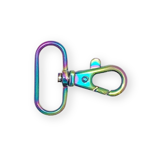 Mousqueton ovale arc-en-ciel 32 mm