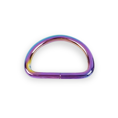 D-ring 30mm round rainbow