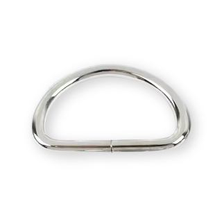 Anneau en D rond argenté de 40 mm