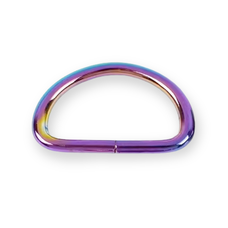 Anneau en D rond de 40 mm arc-en-ciel