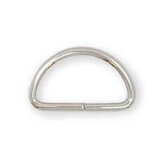 Anneau en D rond argenté de 40 mm (L)