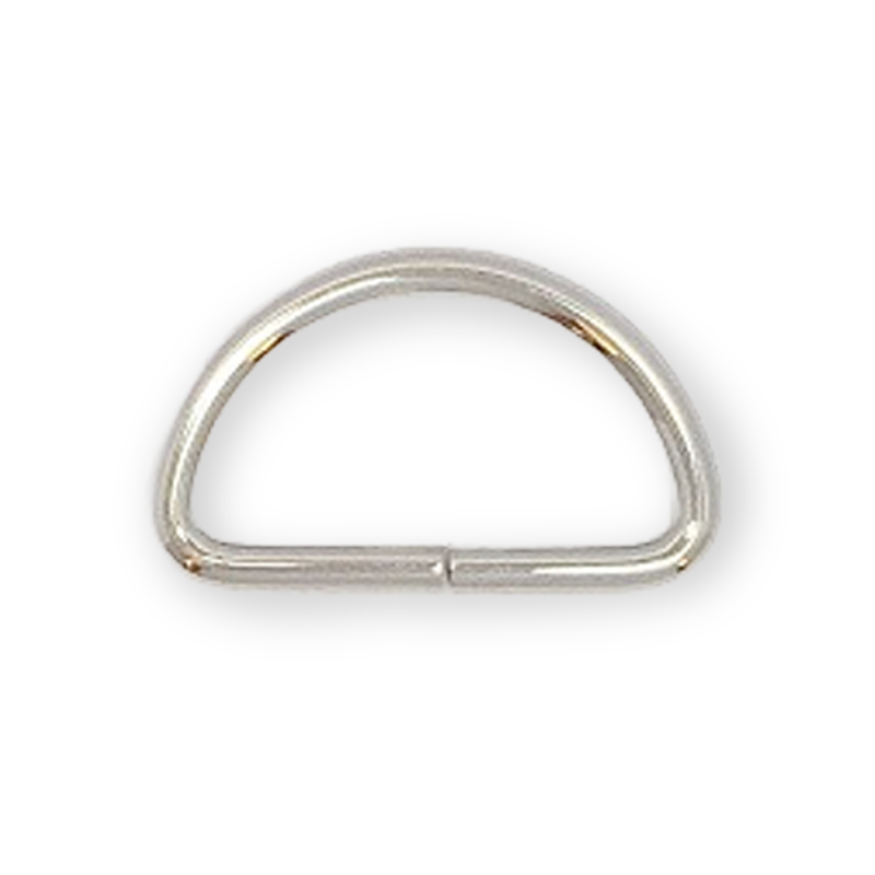 D-ring 40mm round silver (W)