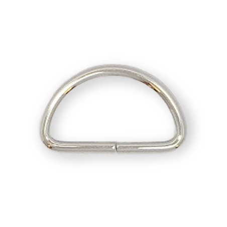 Anneau en D rond argenté de 40 mm (L)