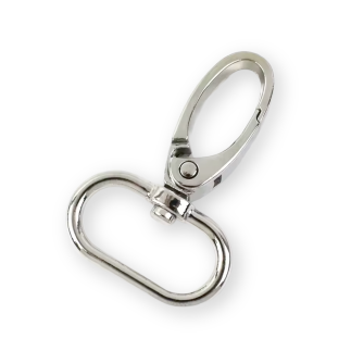 Carabiner 40mm silver round