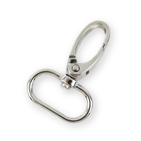Karabiner 40mm silber rund