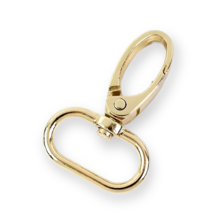 Karabiner 40mm gold rund