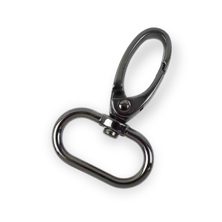 Carabiner 40mm gunmetal round