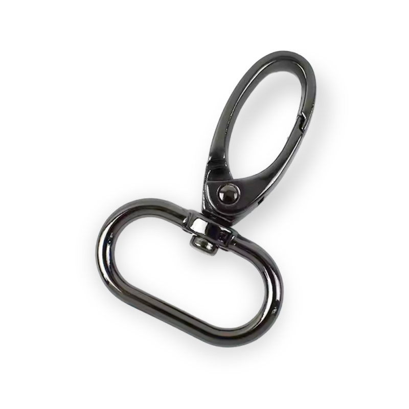 Carabiner 40mm gunmetal round