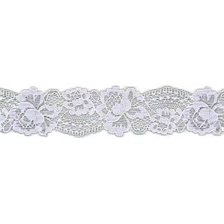 Elastic lace roses 38mm off-white