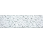 tissu de dentelle élastique 55 mm blanche