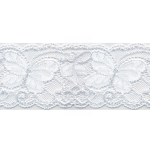 Elastic lace 65mm butterfly white