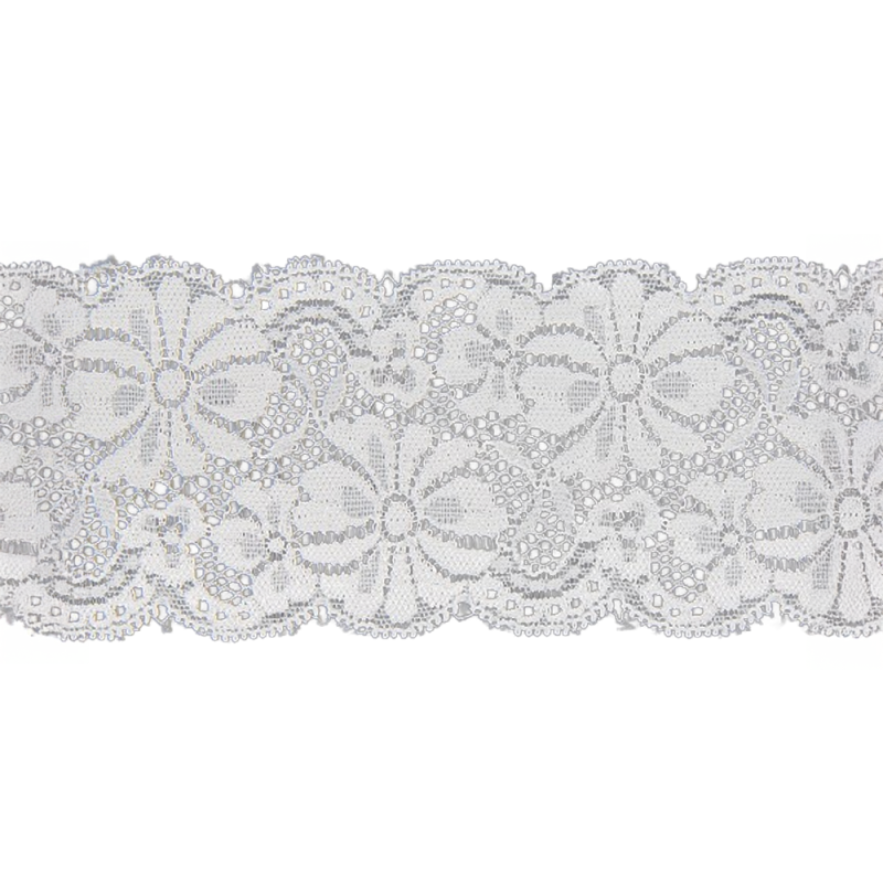 Elastic lace 65mm white (pr)