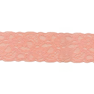 tissu de dentelle élastique 55 mm saumon