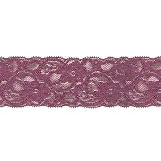 tissu de dentelle élastique 55 mm bordeaux