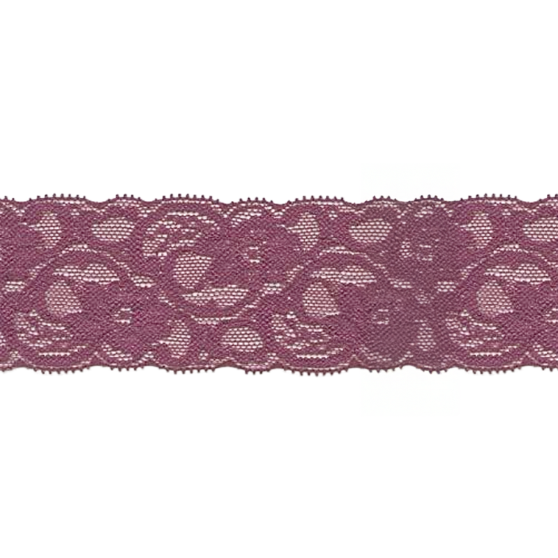 tissu de dentelle élastique 55 mm bordeaux