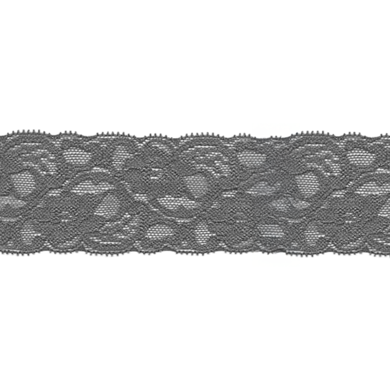 Elastic lace 55mm dark grey