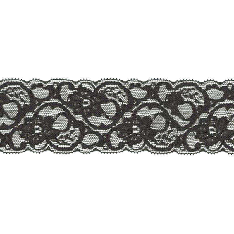 Elastic lace 55mm black