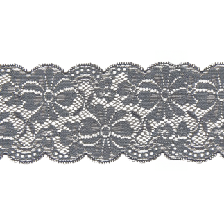 tissu de dentelle élastique 65 mm gris (pr)