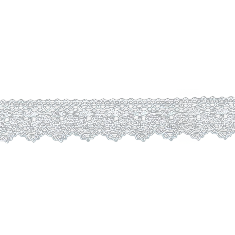 Dentelle aux fuseaux 25 mm blanche (l)