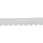 Dentelle aux fuseaux 25 mm blanche (l)